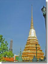 Golden pagoda lokcates in the corner of Royal Pantheon Terrace