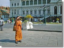 Monks are respected in Thailand consists of 95% Buddist