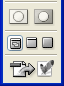 The left above icon is a usual image edit mode and the right above is in the quick face mask mode.