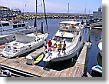 Yacht harbor Redondo Beach and Queen Mary in Long Beach.